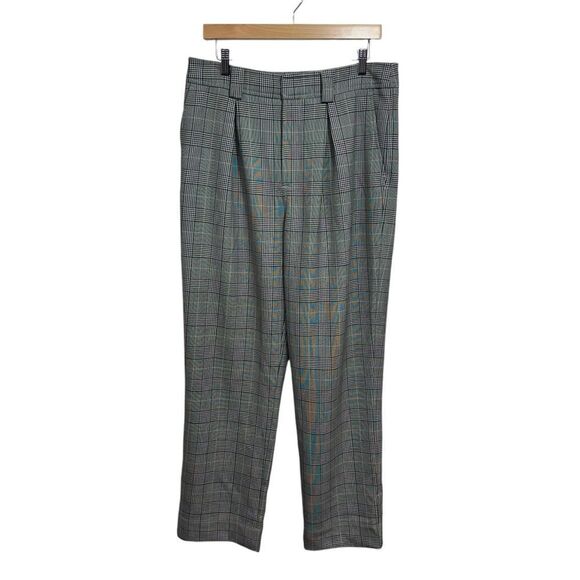 Ganni Check Plaid Phantom Suiting Pleated Window Pane Academia Trouser Pant 8/10 - Picture 1 of 14